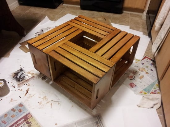 How to Make a Coffee Table Out of Crates