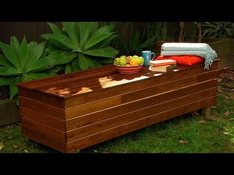 bench diy outdoor storage seat gardens better homes plans waterproof garden box woodworking cushion build seats seating guidepatterns