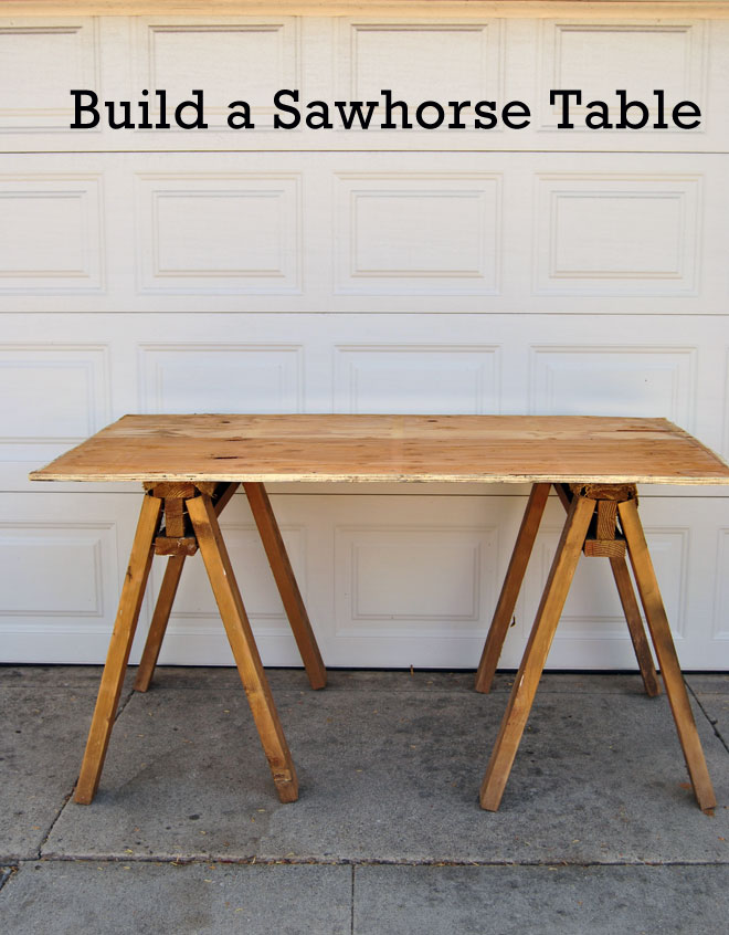 18 DIY Sawhorse Desk Plans | Guide Patterns