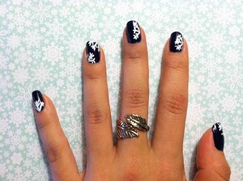 2. Easy Snowflake Nail Art with Toothpick - wide 11