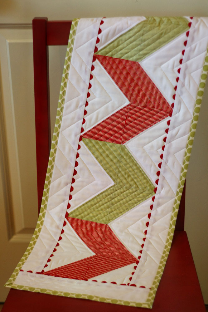 runner table zig zag quilted runners pattern tutorial zigzag ricrac quilt quilting patterns placemats easy projects bitties knitty quilts favequilts
