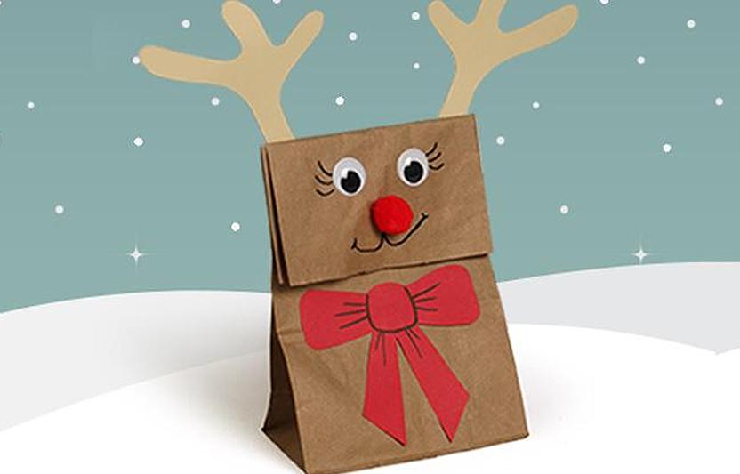 13+ Cute yet Simple Paper Bag Reindeer | Guide Patterns