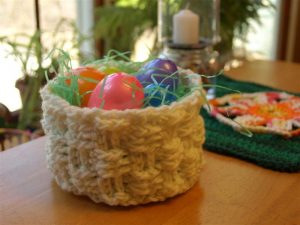 Basket Weave Crochet Basket Pattern