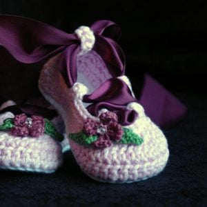 Crochet Baby Ballet Slippers