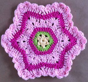 Crochet Flower Dishcloth