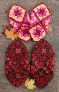 Crochet Granny Square Slippers Pattern
