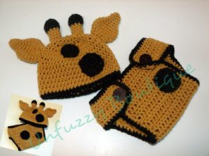 Free Crochet Pattern for Baby Hat and Diaper Cover