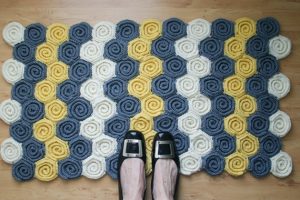 Free Crochet Rug Pattern with Yarn