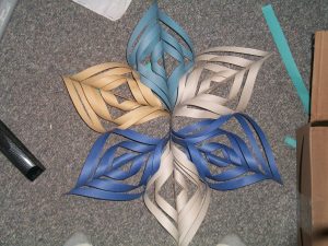 3D Snowflakes Out Of Construction Paper