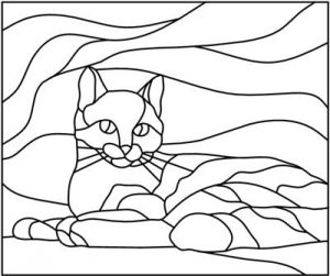 Stained Glass Cat Pattern