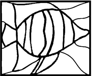 Stained Glass Fish Pattern