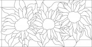 Sunflower Stained Glass Pattern