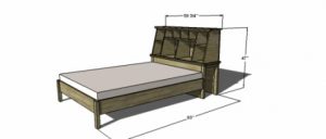 Bookshelf Headboard Plan