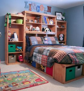 DIY Bookshelf Headboard