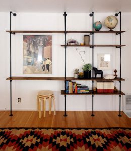 DIY Industrial Bookshelf