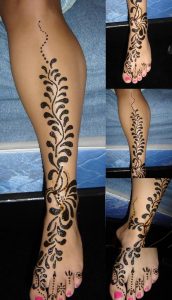 Henna Leg Designs