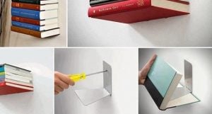 Invisible Bookshelf DIY