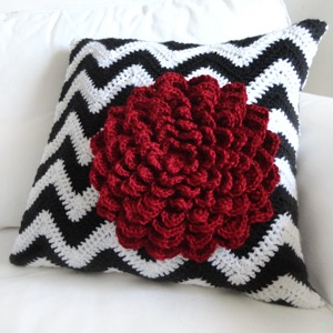 Crochet Flower Pillow