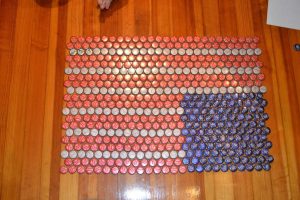 American Flag Beer Cap Table