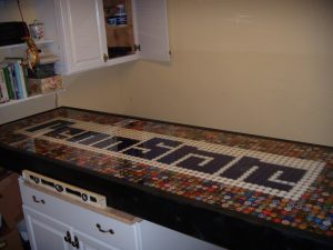 Beer Cap Pong Table