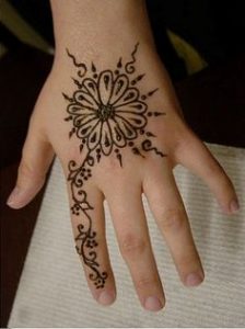 Flower Henna Design for Kids