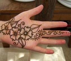 Simple Flower Henna Design for Kids
