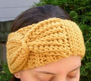 Crochet Bow Ear Warmer Pattern