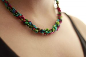 Crochet Necklace with Beads