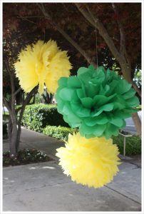 Giant Tissue Paper Pom Poms