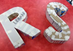 12 Paper Mache Letters