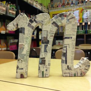 8 paper mache letter