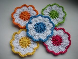 Crochet Flower Coaster