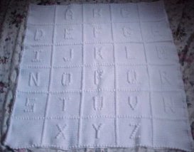 Crochet Letters on Blanket