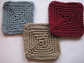 Crochet Square Coasters