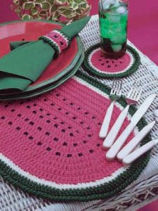 Crochet Watermelon Placemat