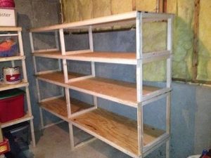 DIY Garage Storage Shelves