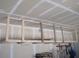 DIY Overhead Garage Shelves