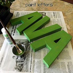 Painted Paper Mache Letters