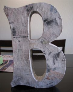 Paper Mache Letter