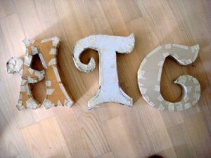 Paper Mache Letters DIY