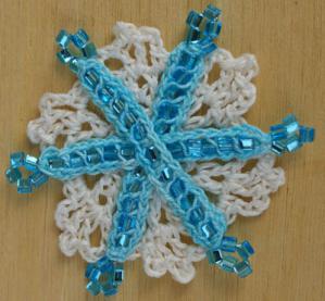 Beaded Crochet Snowflake