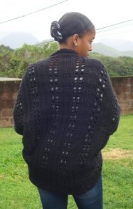 Black Crochet Shrug