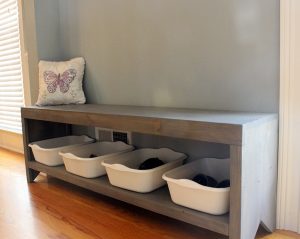 DIY Entryway Bench with Storage