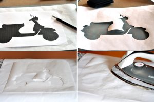 Freezer Paper Stencil Silhouette