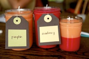 Homemade Candles in Mason Jars