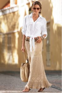 Long Crochet Skirt