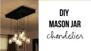 Mason Jar Candle Chandelier