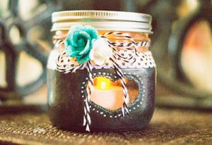 Painted Mason Jar Candle