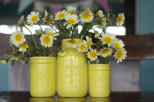 Painted Mason Jars Wedding