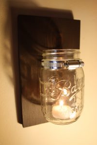 Rustic Mason Jar Candle Holder